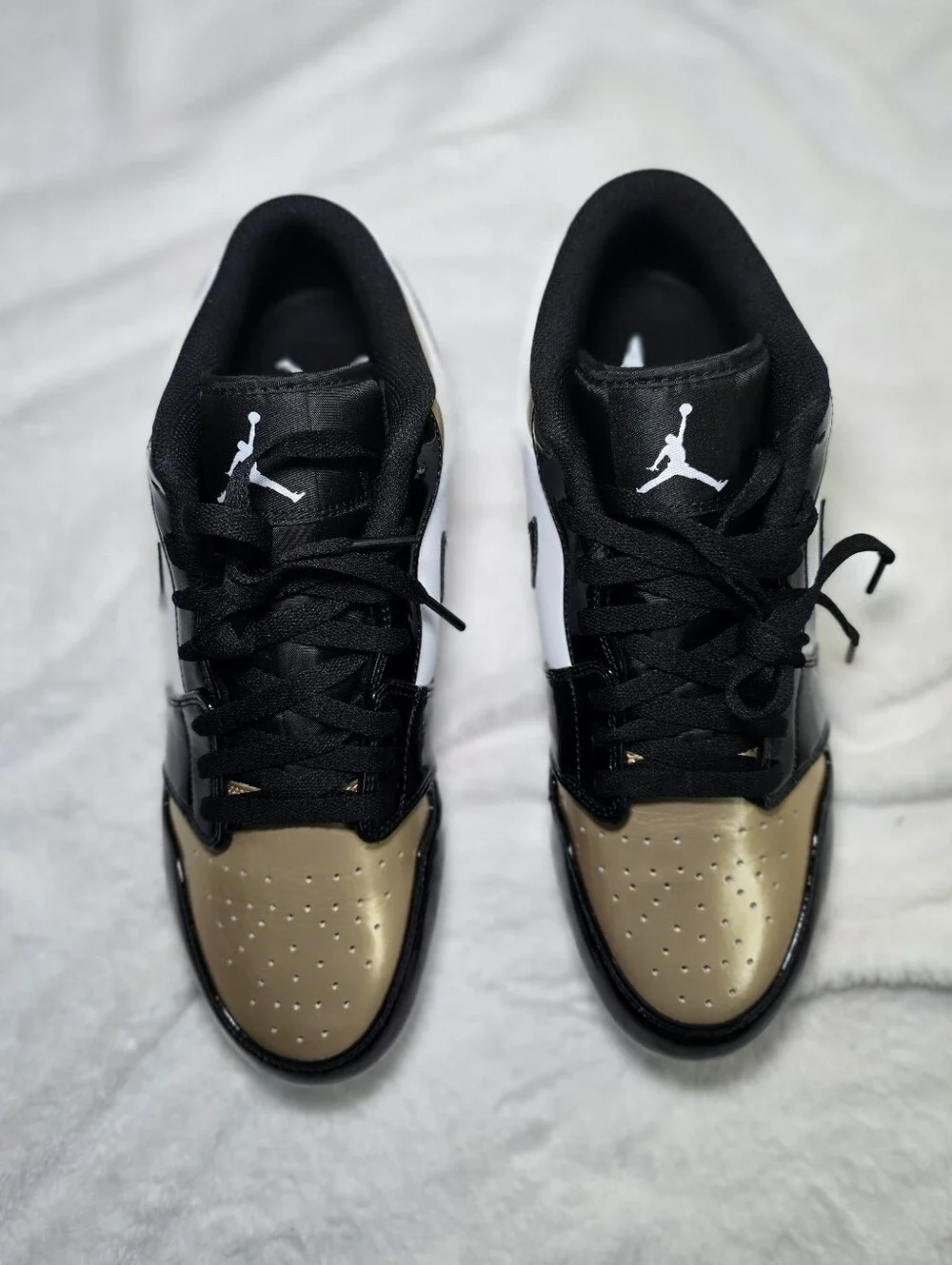 Nike Air Jordan 1 Low TD Cleat Gold Toe Black White Mens Size 11 NIB FJ6245-701